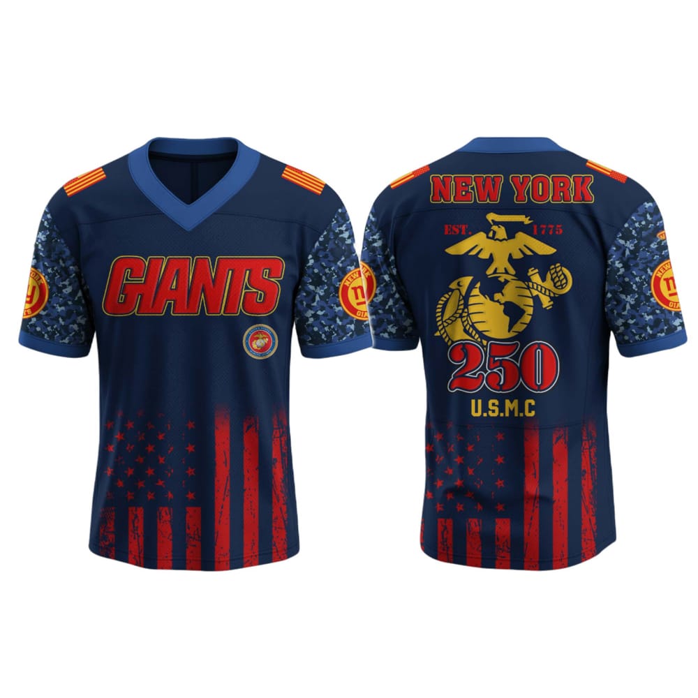 Giants US USMC 250th Birthday Football Jersey 2025 Giants US USMC 250th Birthday Football Jersey 2025