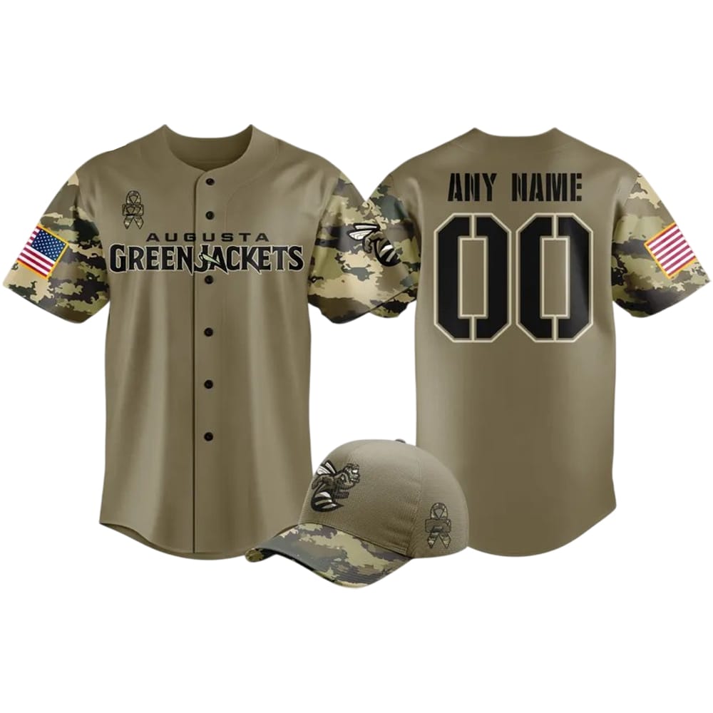 GreenJackets Military Appreciation Night 2025 Baseball Jersey GreenJackets Military Appreciation Night 2025 Baseball Jersey