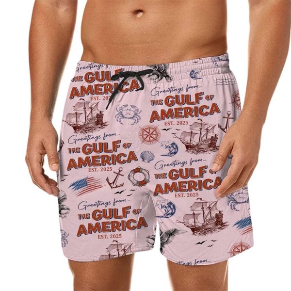Greeting From The Gulf Of America Est 2025 Beach Short