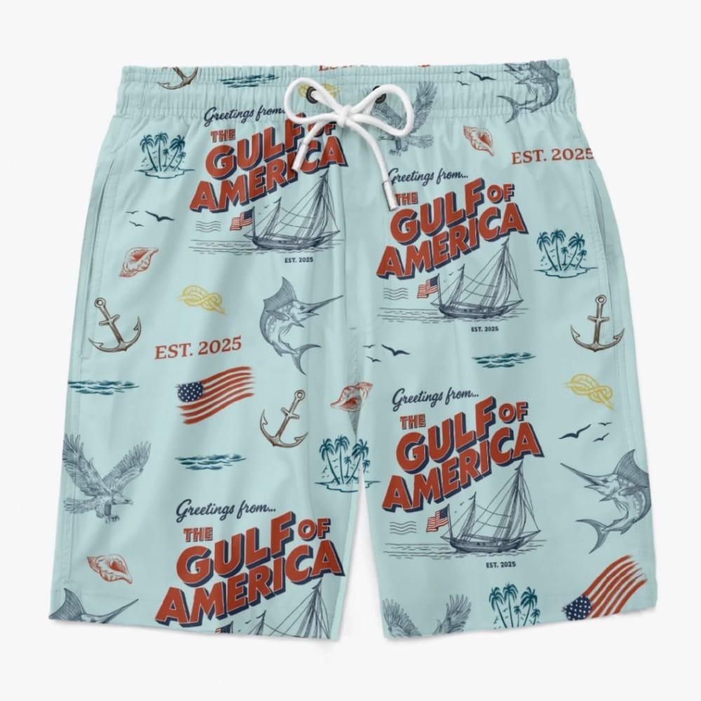 Greetings From The Gulf Of America Beach Shorts Greetings From The Gulf Of America Beach Shorts
