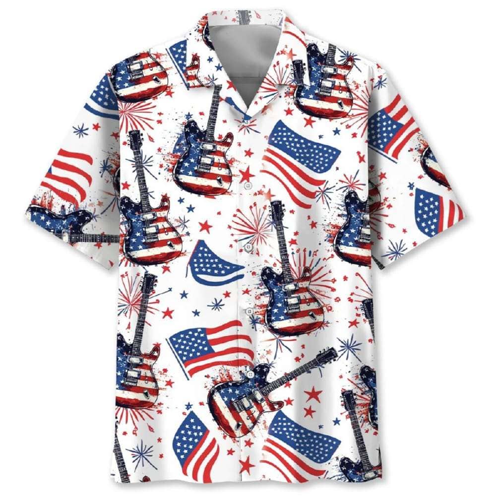 Guitar USA Proud Hawaiian Shirt Guitar USA Proud Hawaiian Shirt
