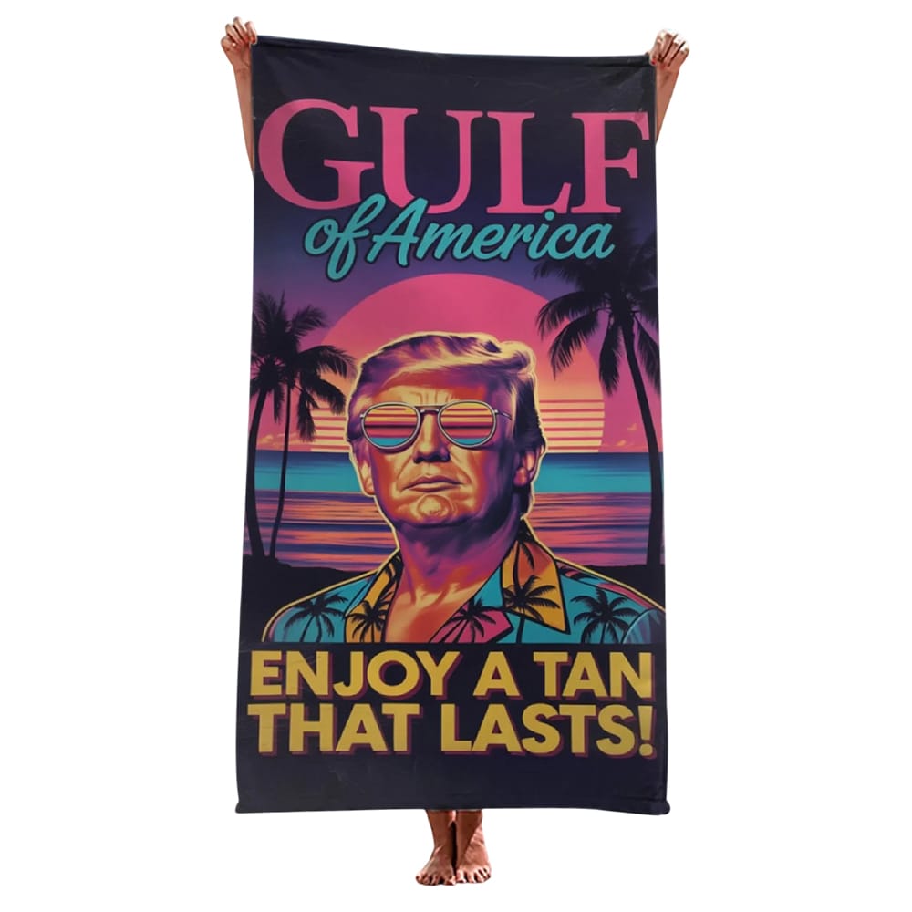 Gulf Of America Enjoy A Tan That Lasts Beach Towel Gulf Of America Enjoy A Tan That Lasts Beach Towel