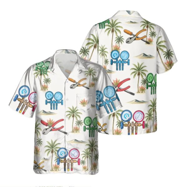 HVAC Life Tools & Tropics Hawaiian Shirt