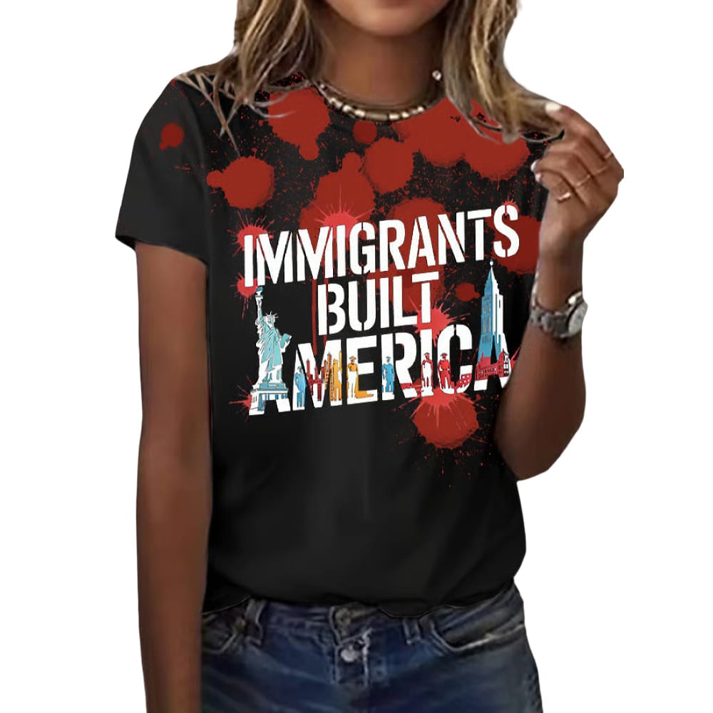 Immigrants Built America Bloodstain Shirt Immigrants Built America Bloodstain Shirt