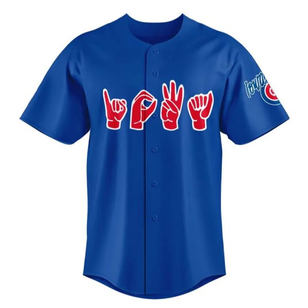Iowa Cubs American Sign Language Night 2025 Baseball Jersey