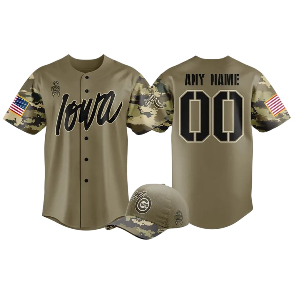 Iowa Cubs Military Appreciation Night 2025 Baseball Jersey Iowa Cubs Military Appreciation Night 2025 Baseball Jersey