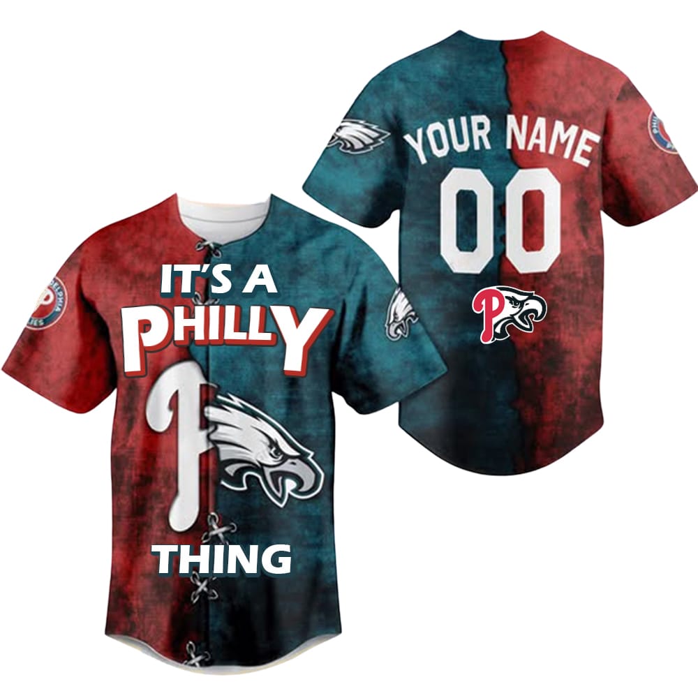 Its A Philly Thing Eagles x Phillies Baseball Jersey It's A Philly Thing Eagles x Phillies Baseball Jersey