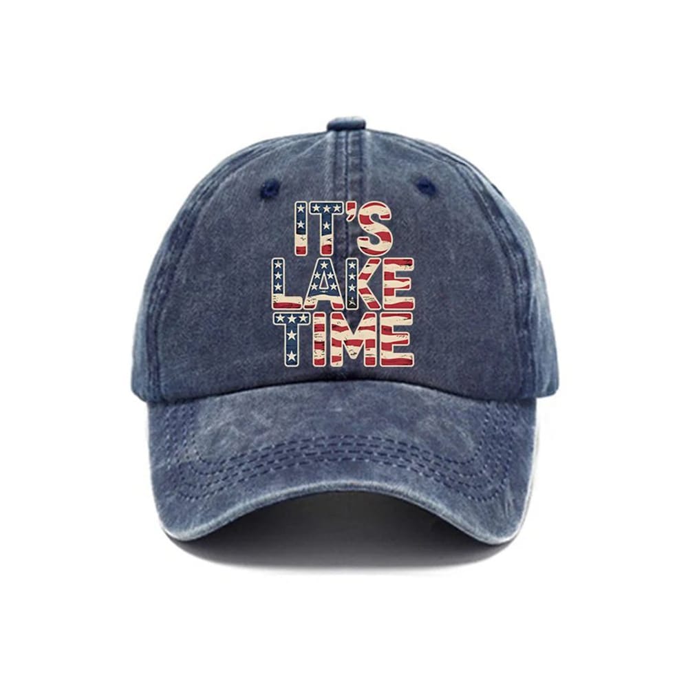 Its Lake Time 4th Of July Cap It's Lake Time 4th Of July Cap