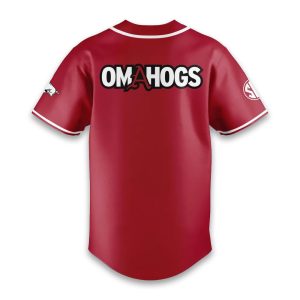 Razorbacks Omahogs Baseball Jersey 2025 3