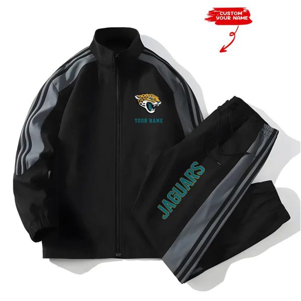 Jaguars Football Unisex Style Versatile Sports Set Jacket And Pants