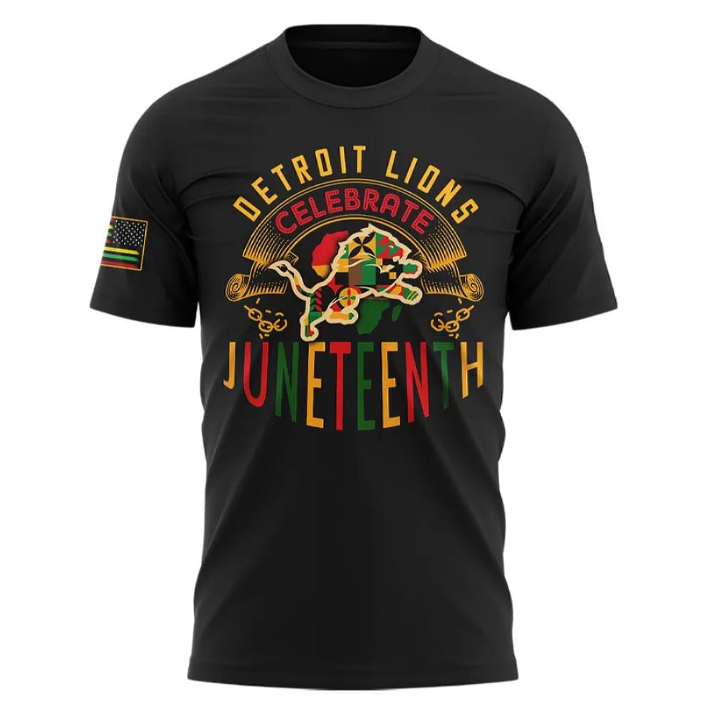 Lions Celebrate Juneteenth 2025 Shirt Lions Celebrate Juneteenth 2025 Shirt