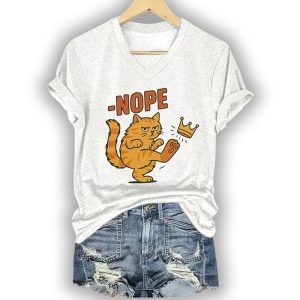 No Kings In America Cat Crown Nope Shirt4