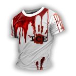 Men's Retro Blood Stains ICE Printed Casual T-Shirt