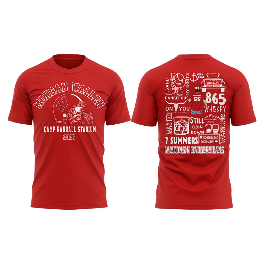 Morgan Wallen x Wisconsin Football Shirt 2025 Morgan Wallen x Wisconsin Football Shirt 2025