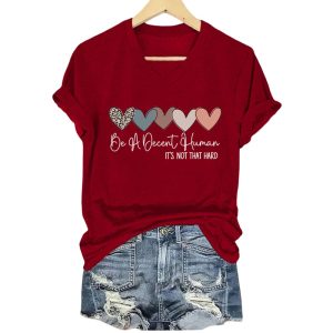 Retro Be A Decent Human Its Not That Hard Shirt1