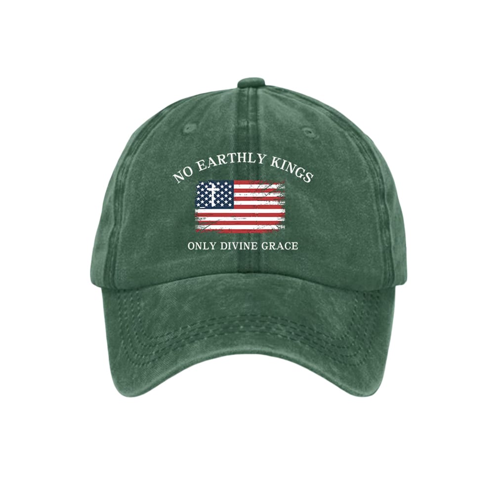 No Earthly Kings Only Divine Grace Print Baseball Cap No Earthly Kings Only Divine Grace Print Baseball Cap