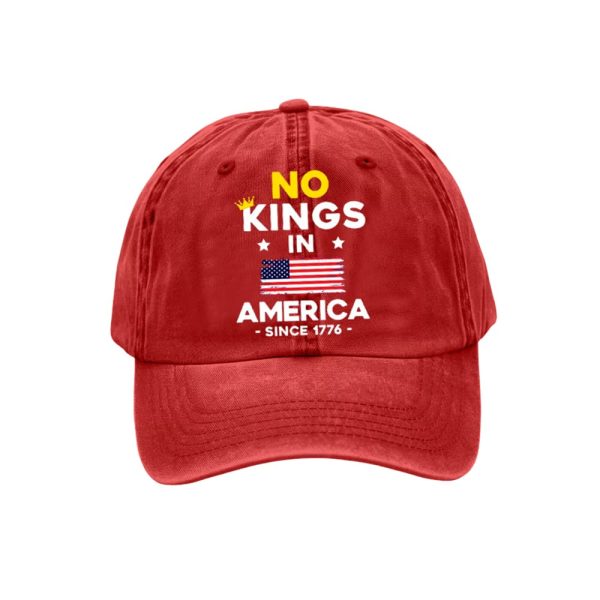 No King In America Since 1776 Printed Hat