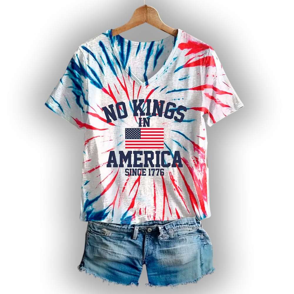 No Kings in America Since 1776 Tie Dye Shirt No Kings in America Since 1776 Tie Dye Shirt