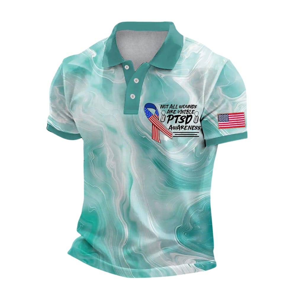 Not All Wounds Are Visible PTSD Awareness Polo Shirt Not All Wounds Are Visible PTSD Awareness Polo Shirt