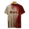 Oops Bloody Art Print Printed T-shirt