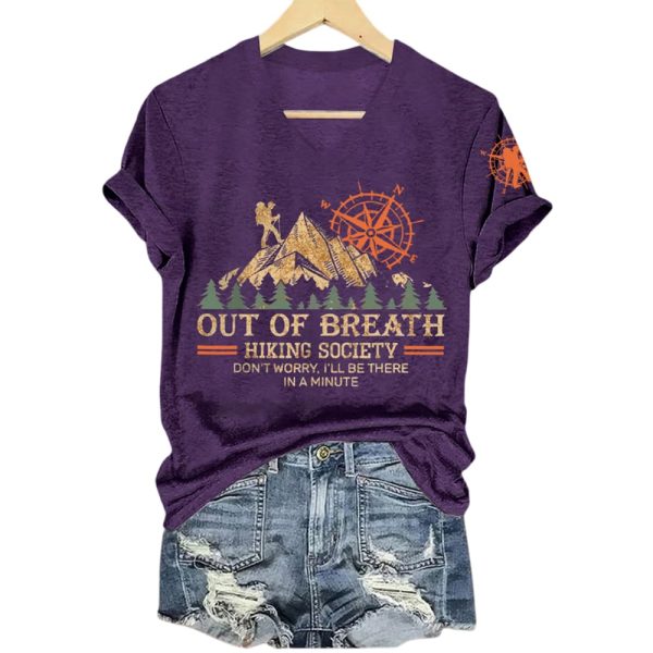 Out Of Breath Hiking Society Don’t Worry I’ll Be There Soon Shirt