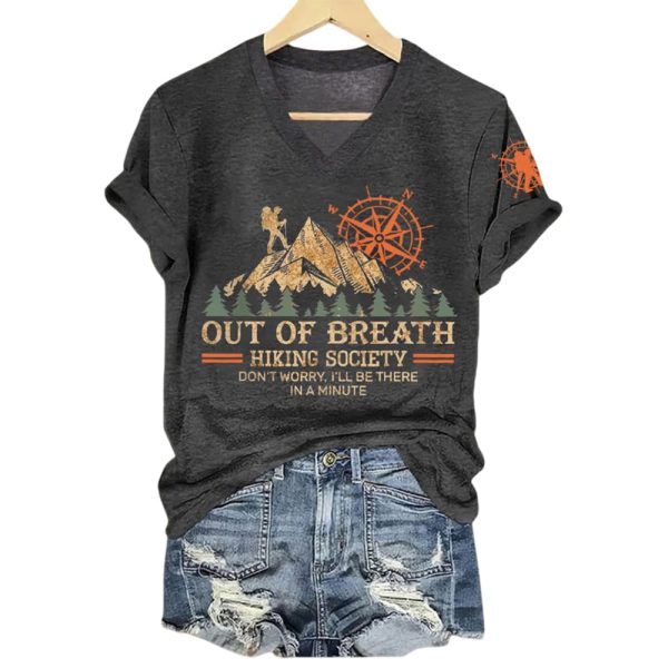 Out Of Breath Hiking Society Don’t Worry I’ll Be There Soon Shirt