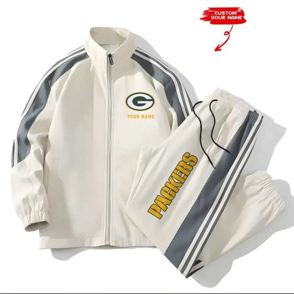 Packers Football Unisex Style Versatile Sports Set Jacket And Pants