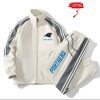 Panthers Football Unisex Style Versatile Sports Set Jacket And Pants
