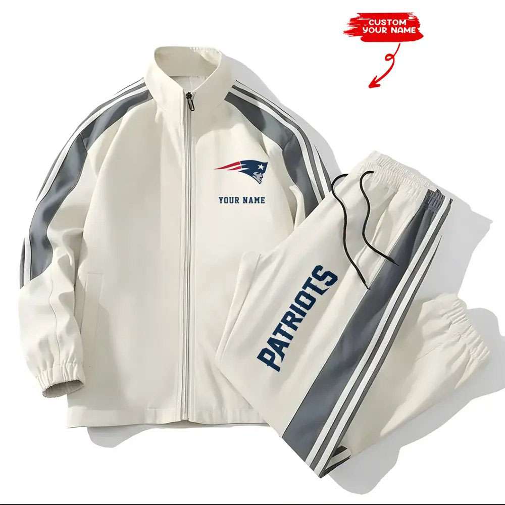 Patriots Football Unisex Style Versatile Sports Set Jacket And Pants Patriots Football Unisex Style Versatile Sports Set Jacket And Pants