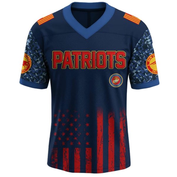 Patriots US USMC 250th Birthday Football Jersey 2025