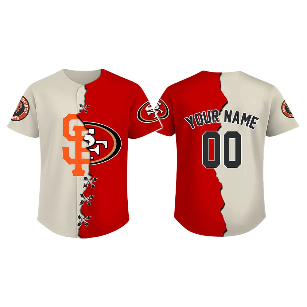 Personalized Giants x 49ers Baseball Jersey Personalized Giants x 49ers Baseball Jersey