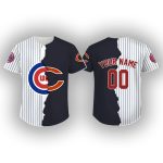 Personalized Half Cubs x Bears Baseball Jersey