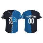 Personalized Half Tigers x Lions Baseball Jersey