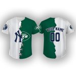 Personalized NY Yankees x Jets Baseball Jersey