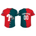 Personalized Philadelphia Phillies x Eagles Baseball Jersey