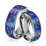 Peter Pan Silver Tungsten Rings