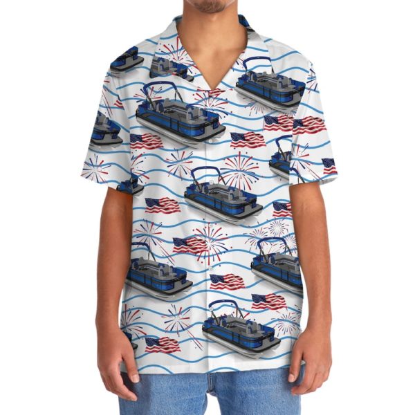 Pontoon Fireworks USA Hawaiian Shirt