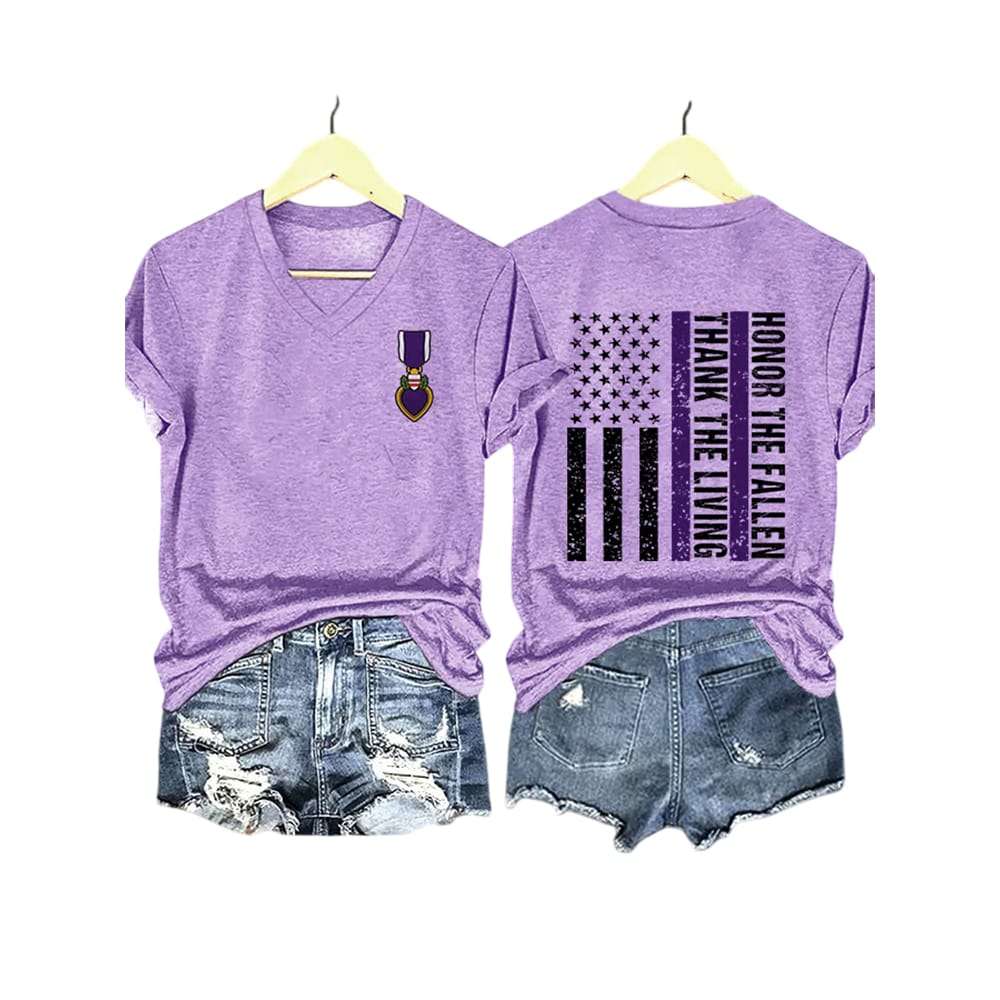 Purple Heart Day Purple Heart Honor The Fallen Thank The Living Shirt Purple Heart Day Purple Heart Honor The Fallen Thank The Living Shirt