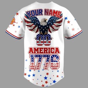 Boise Hawks 4th of July USA Baseball Jersey2