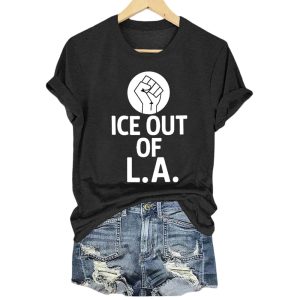 Womens Retro ICE Out of LA Print T Shirt4