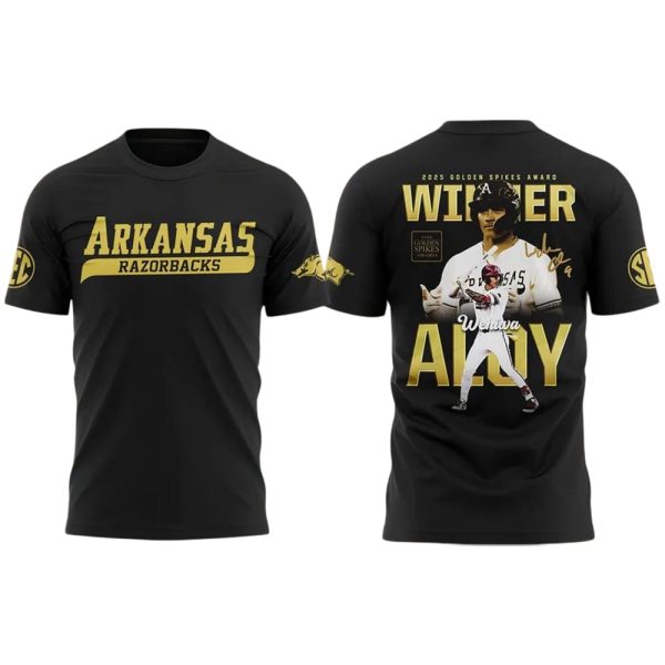 Razorbacks Wehiwa Kapahulehua Aloy 2025 Golden Spikes Award Winner Shirt