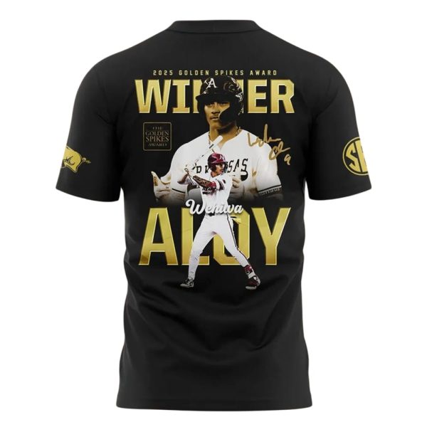 Razorbacks Wehiwa Kapahulehua Aloy 2025 Golden Spikes Award Winner Shirt