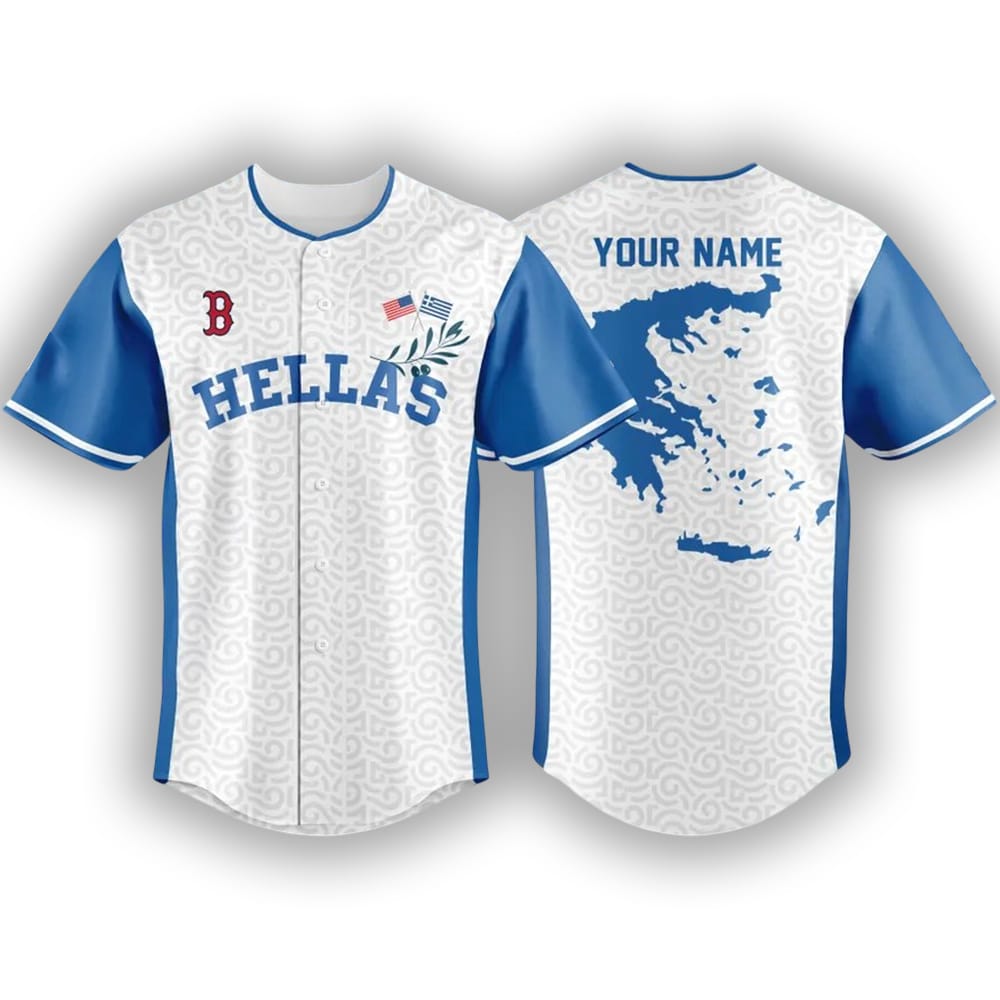 Red Sox x Greek American Celebration 2025 Baseball Jersey Red Sox x Greek American Celebration 2025 Baseball Jersey