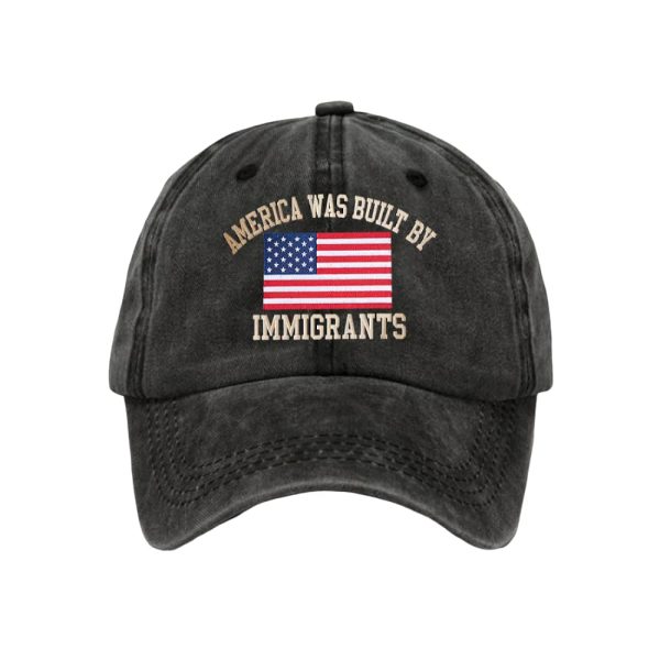 Retro Immigrants Built America Baseball Cap