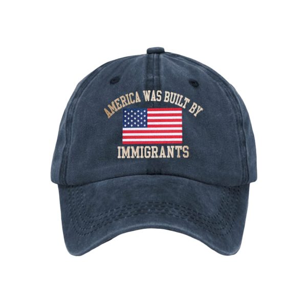 Retro Immigrants Built America Baseball Cap