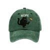 Retro No Kings In America Cat Crown Nope Baseball Cap