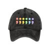 Retro Pride Mental Health Semicolon Suicide Prevention Print Baseball Cap