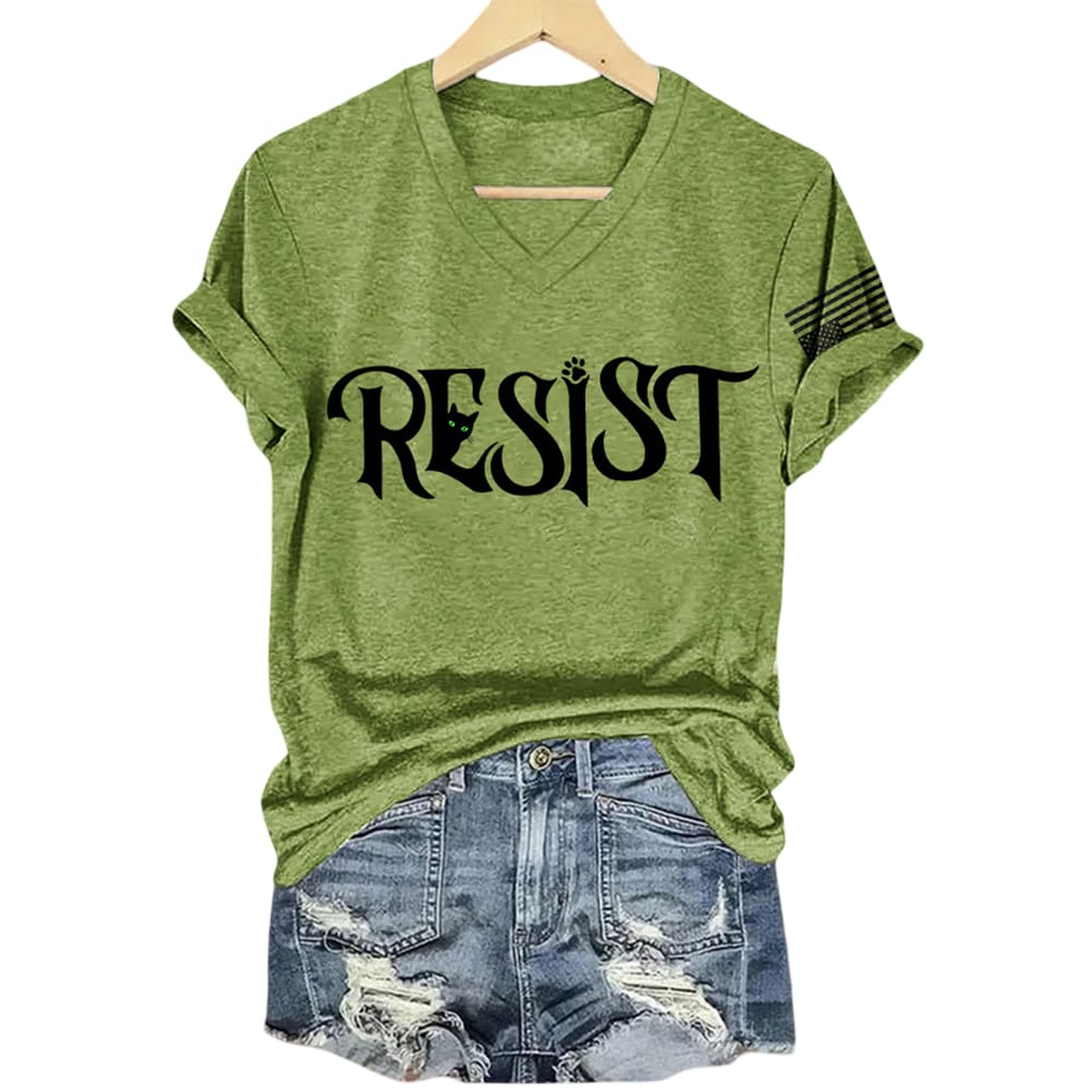 Retro Resist Cat Paw Print T Shirt Retro Resist Cat Paw Print T-Shirt