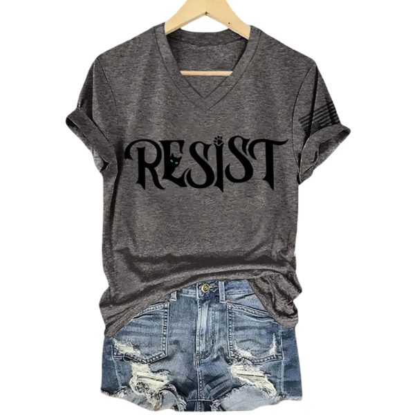 Retro Resist Cat Paw Print T-Shirt