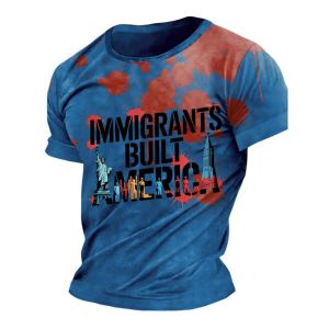 Bloody Immigrants Built America Shirt2